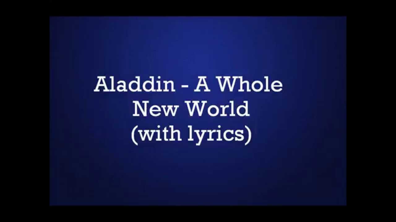 A Whole New World Aladdin Lyrics
