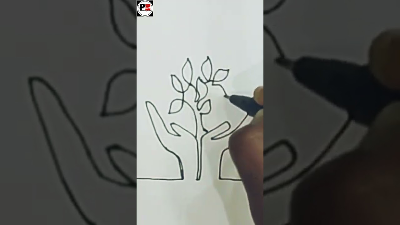 how to draw nature drawing || easy nature drawing 