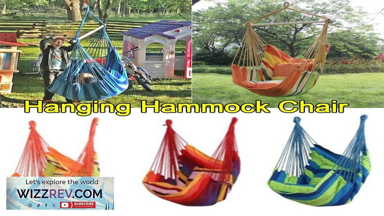 Outdoor Garden Hanging Chair Fabric Camping Rope Bed Garden Bedroom Hammock Chair Review