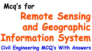 Remote sensing MCQ | mcq on geographic information system | GIS MCQ | Remote sensing and GIS