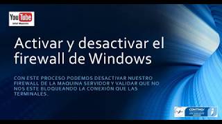 Desactivar Firewall de windows