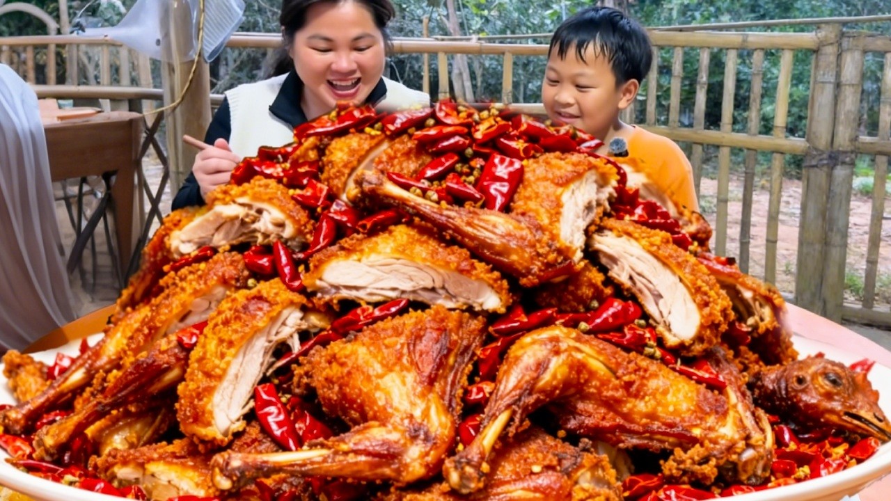 稻草脆皮兔，外酥里嫩香到炸，一口就爱到癫狂，好吃到舔盘！ 【农人小永】#农村美食