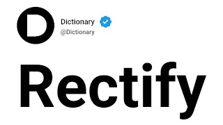 Rectify Meaning In English
