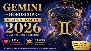GEMINI ♊ SECOND HALF OF 2026 | The Life-Changing Months Ahead! Love, Career & Money Predictions