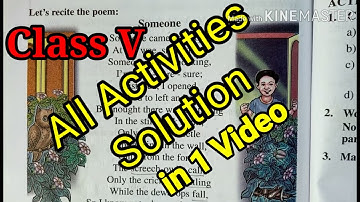 SCERT Class 5 English Lesson 5 Activities Solution || Lets write a Story || Someone