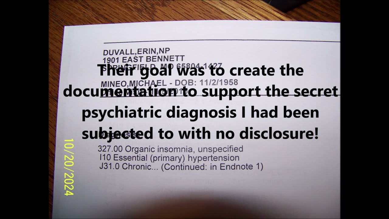 CREATING EVIDENCE - PART 4   Medical records fraud to avoid liability.