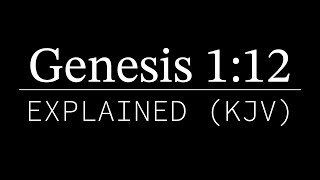 Athlete Statistics Genesis 1:12 Explained | KJV Bible