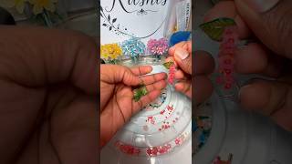 Mini beaded flower making | beaded mini keychains #diy #wireworks #tutorial #beadwork #beadflower