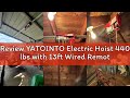 Review YATOINTO Electric Hoist 440 lbs with 13ft Wired Remote Control, 110V Electric Winch with 39.4