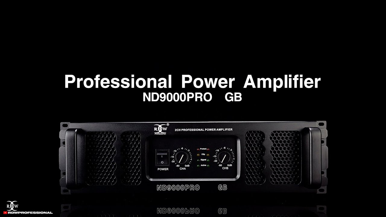RDW PROFESSIONAL POWER AMPLIFIER " ND9000PRO " WITH OVERCURRENT