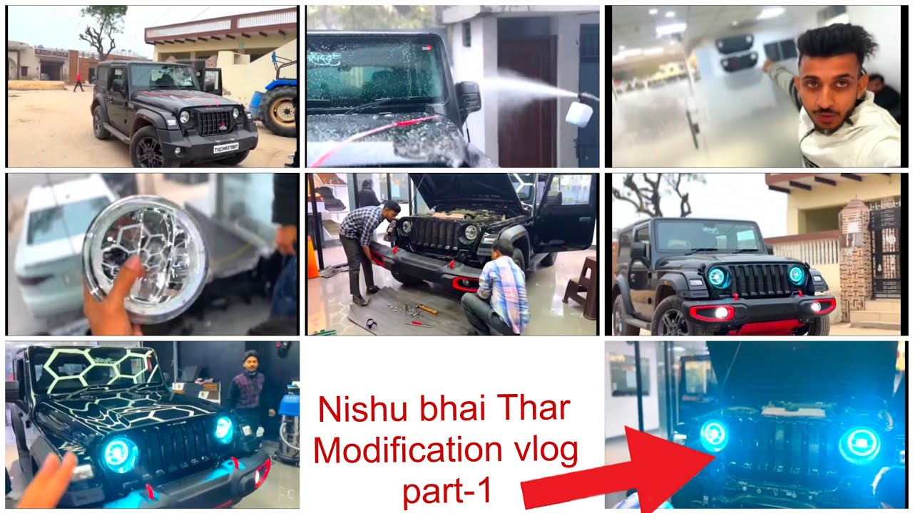 Thar Modification work start ll कितने inch Alloy wheel लगवाने चाहिए ...