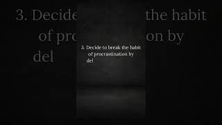 How to Overcome Procrastination