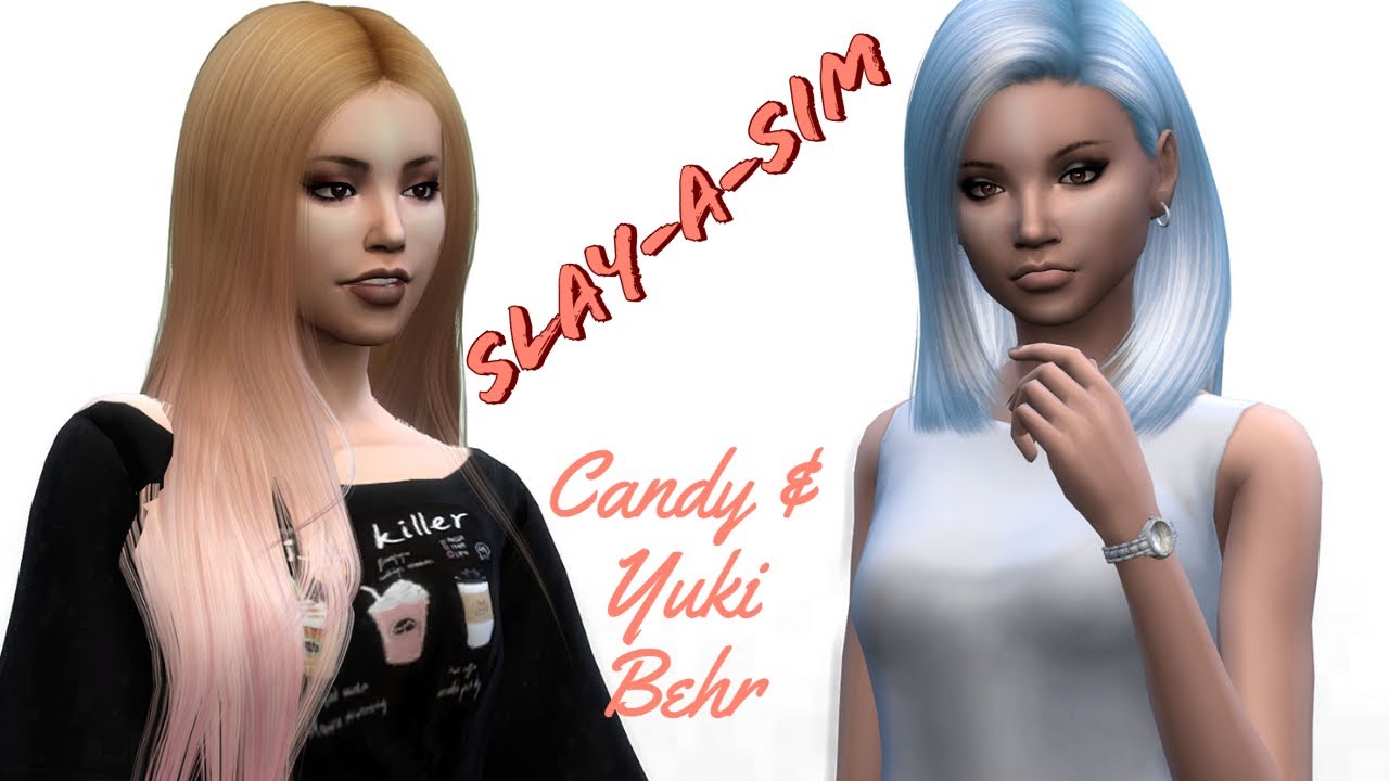 Slay-A-Sim | Candy & Yuki | Sims 4 Townie Makeover