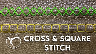 Cross & Square Hand Stitching for Leather Steering Wheel Cover 101