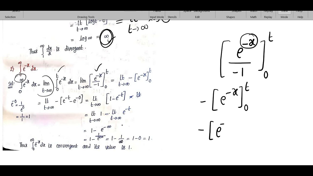Improper Integrals 1 - YouTube