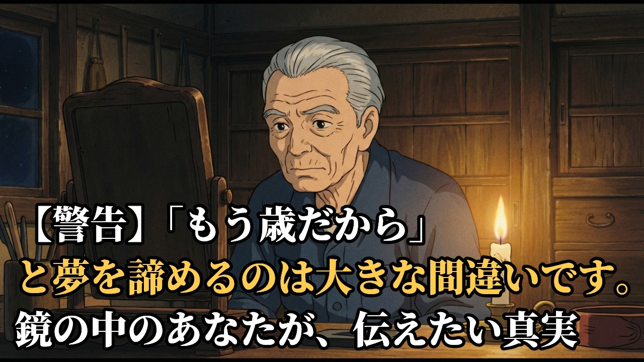 【警告】「もう歳だから」と夢を諦めるのは大きな間違いです。鏡の中のあなたが伝えたい“衝撃の真実”。
