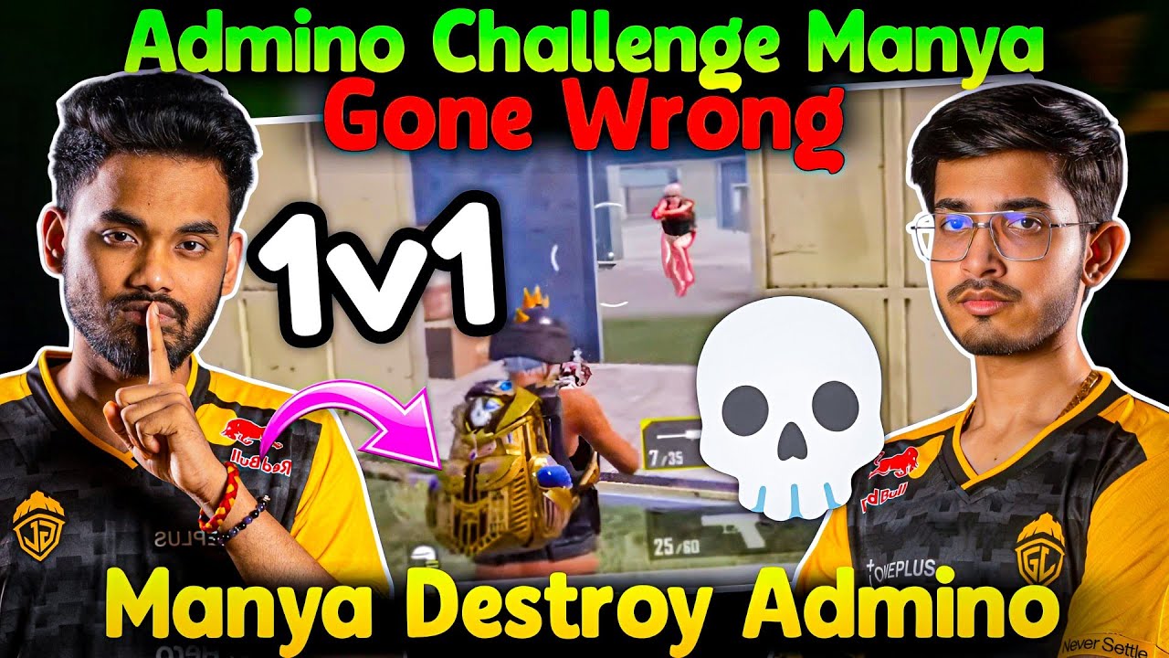 1v1 TDM🥵 Admino Challange Manya Gone Wrong💀 Manya Demotivates Admino🥶🔥 