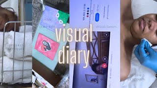 visual diary 001 | week in my life : facials + paint/movie night + rebraiding my hair