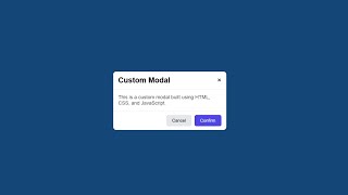 Custom Modal Popup Using HTML CSS JavaScript | Modern Responsive Modal