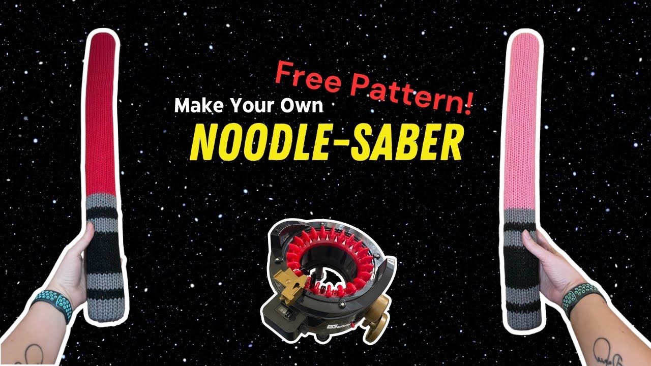 FREE PATTERN | Make Your Own Noodle-Saber | Circular Knitting Machine Pattern