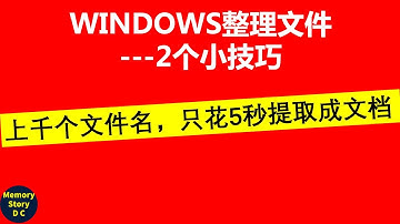 windows整理文件2个小技巧｜上千个文件名，只花了5秒提取成文档