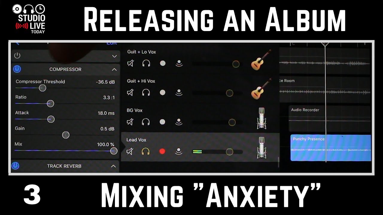 Mix Review of "Anxiety" Mixing in GarageBand iOS (iPad) YouTube
