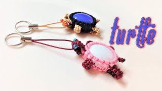 Macrame Turtle key chain tutorial - Simple handmade step by step guidance - Thắt móc khóa con rùa