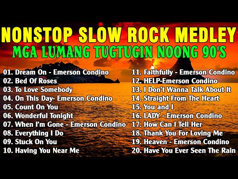 Nonstop Slow Rock Medley💌Mga Lumang Tugtugin💗Best Nonstop Pinoy Medley💽💽Emerson Condino Nonstop 2023