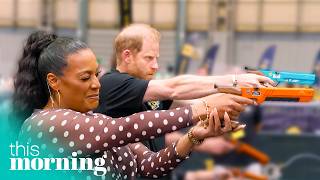 Prince Harry Takes on Alison Hammond in Laser Run | This Morning