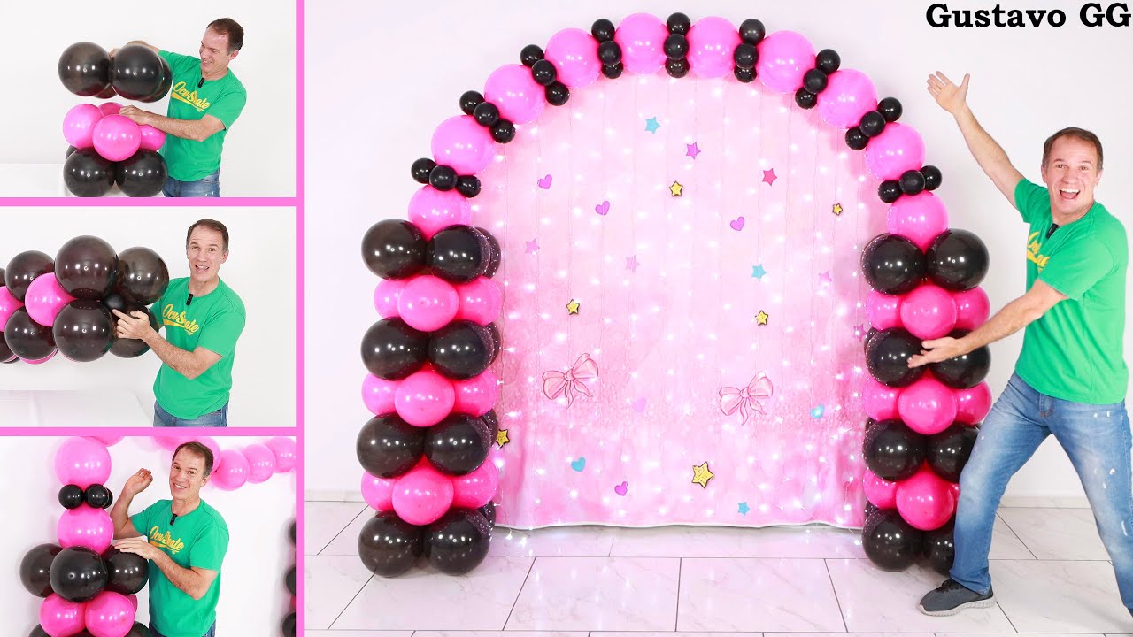 COMO HACER UN ARCO DE GLOBOS 😊👍 decoración con globos para cumpleaños ✨ Gustavo gg
