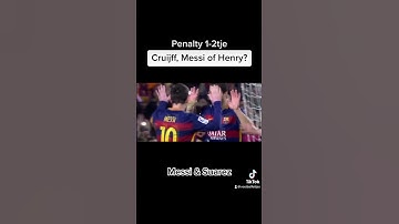 Penalty 1-2tje, wie deed het beter? #voetbal #cruijff #messi #henry #suarez #penalty