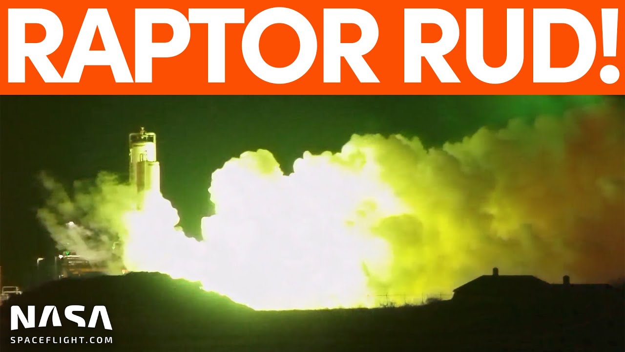 SpaceX Raptor Engine Destroys Itself During Testing - YouTube