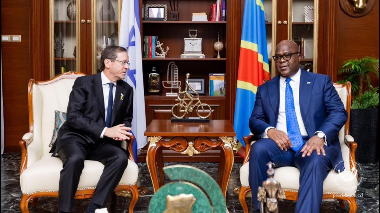 DES POLICIERS PILLENT LA RAWBANK, PRESIDENT ISREALIEN A KINSHASA