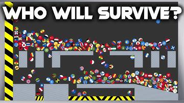 206 COUNTRIES SHUTTER CRUSH - Marble Race in Algodoo #4