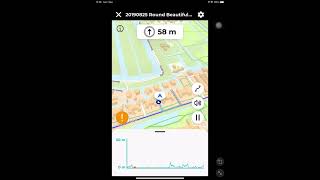 How to show the Height Profile of the route when your are in the Navigation mode of the Routiq app. screenshot 3