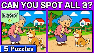 【EASY】5 Calm Puzzles… But Puzzle 5 Still Tricks You | Spot the Difference #372