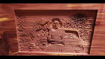 First Attempt At Cutting a black and white picture on Shapeoko 3 XL with Carbide Create Pro software