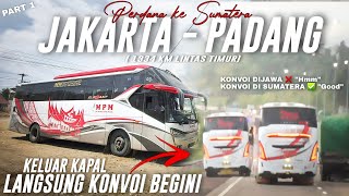 SALING KEJAR BUS SUMATERA 3 BUS MPM Balapan! | Perjalanan dimulai❗Trip with PO MPM Padang-Jkt PART1.