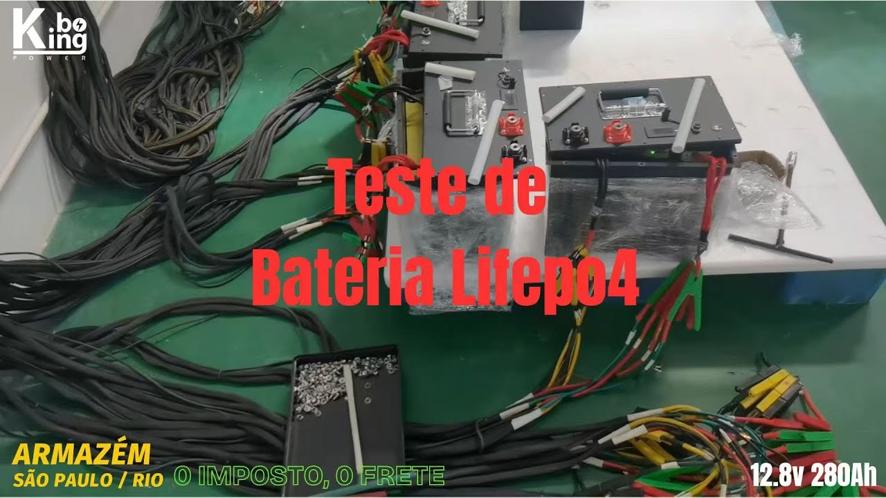 🌟🔋 Teste de envelhecimento da bateria Kingbo Lifepo4
