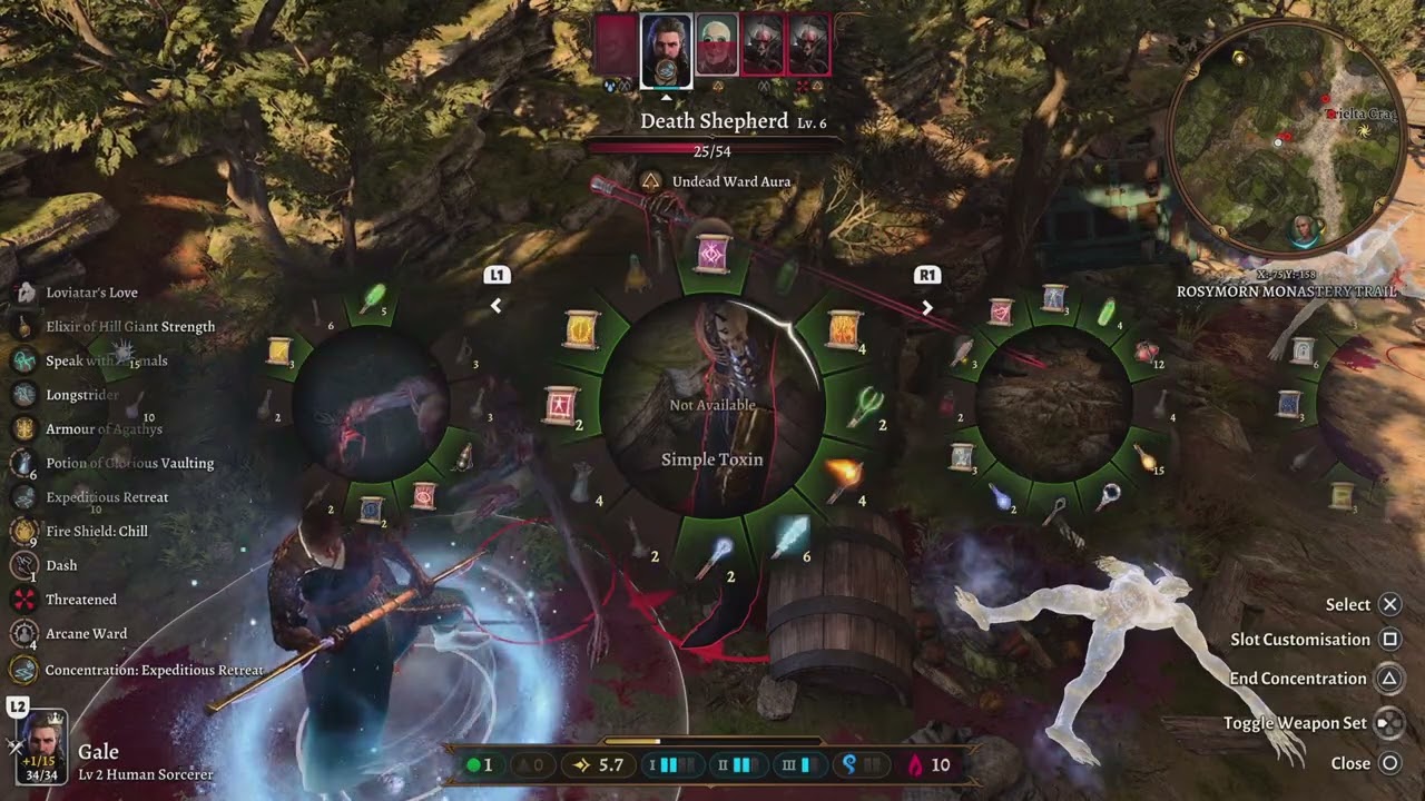 Abjuration Wizard 3/Sorcerer 2 vs Death Shepherds at Trielta Crags