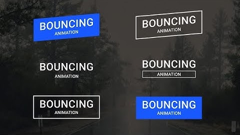 Bouncing Titles After Effects Templates
