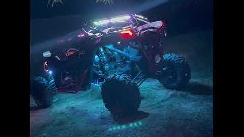 Canam X3 with Rock Lights and Whips syncing using the Rhino Lights System