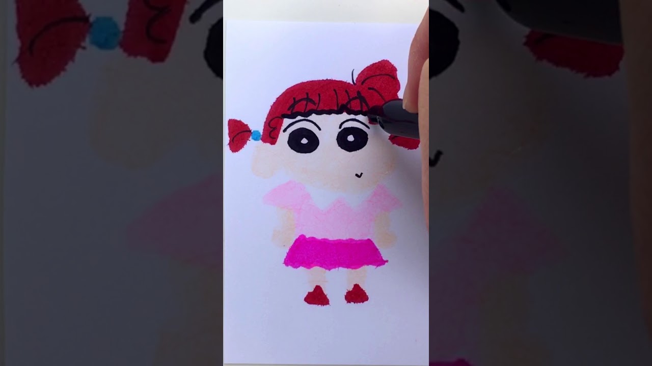 DIY Crayon Shin-chan Nene Sakurada with Shrink Plastic 