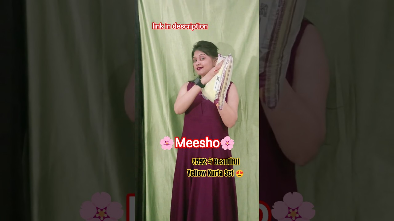 ₹592 में Beautiful Yellow Kurta Set 😍 | Meesho Budget Fashion Haul 💛✨#meesho #ytshorts