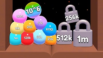 Jelly 2048 - Blob Merge 3D Base (Part 03) Unlock 256K, 512K, 1024K (1M)