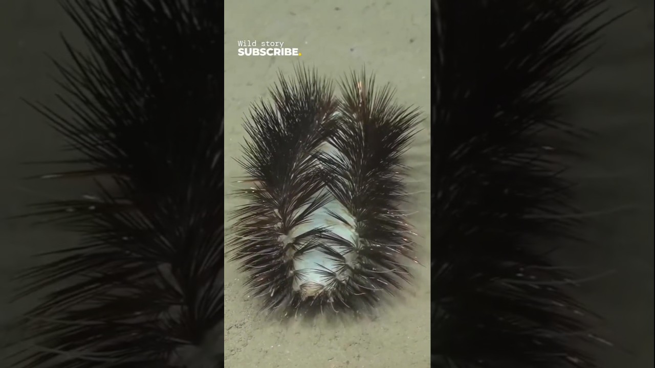 Cacing laut dalam ini mirip ulat bulu raksasa berambut api.