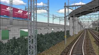 新VRM3★新幹線レイアウト完成1　211系アーバン通勤電車B本線上り線