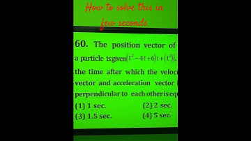 velocity  and acceleration  are perpendicular to each other if position vector is given