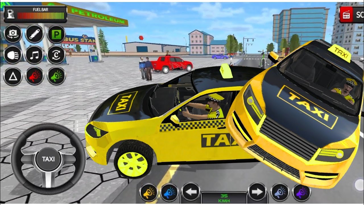 Crazy Taxi Gameplay 😱  car driving  game video | Taxi Driving Game Bangla | Funny Car Accident