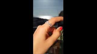 3 gold color for infinity knot diamond ring